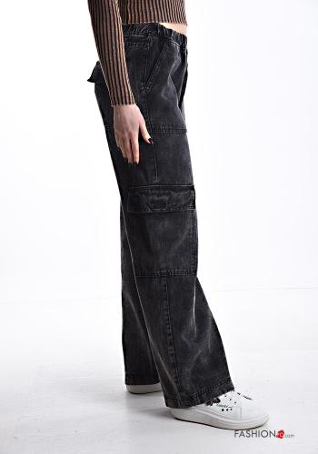 Jeans aus Baumwolle mit Taschen mit gummizug - ph 3