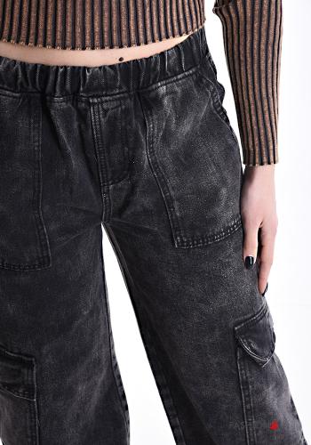 Jeans aus Baumwolle mit Taschen mit gummizug - ph 4