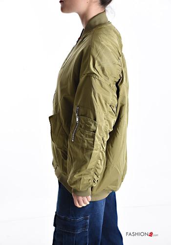 zerrissene destroyed Bomberjacke mit Taschen mit Reißverschluss - ph 3