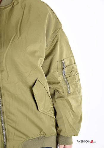 zerrissene destroyed Bomberjacke mit Taschen mit Reißverschluss - ph 4