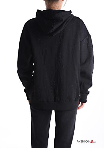 Felpa in Cotone con zip con tasche con cappuccio - ph 2