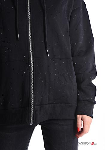 Felpa in Cotone con zip con tasche con cappuccio - ph 4