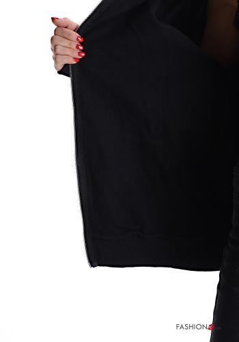 Felpa in Cotone con zip con tasche con cappuccio - ph 6
