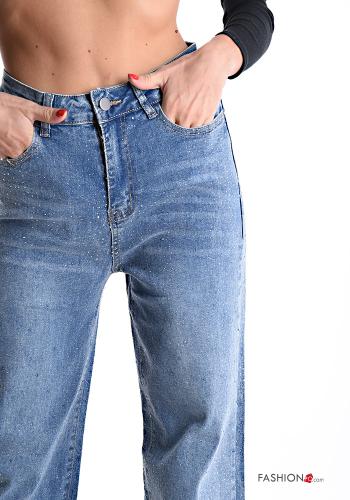 Jeans aus Baumwolle mit Knöpfen mit Reißverschluss mit Taschen - ph 4