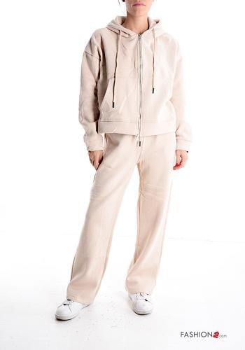 Tuta sportiva in Cotone con elastico con cappuccio con tasche con zip - ph 1