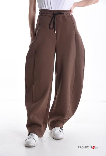 Pantalone sportivo in Cotone con tasche con elastico - ph 1