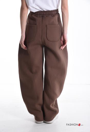 Pantalone sportivo in Cotone con tasche con elastico - ph 2