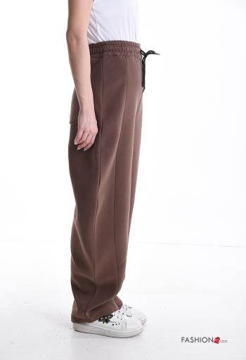 Pantalone sportivo in Cotone con tasche con elastico - ph 3