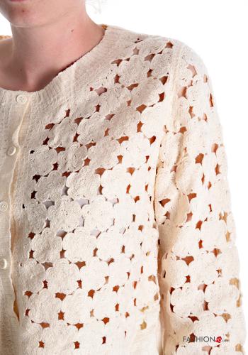 Cardigan girocollo con bottoni - ph 4