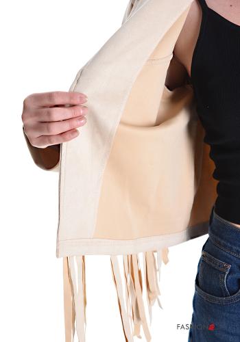 Veste Suède à franges sans doublure - ph 4