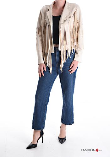 Veste Suède à franges sans doublure - ph 5