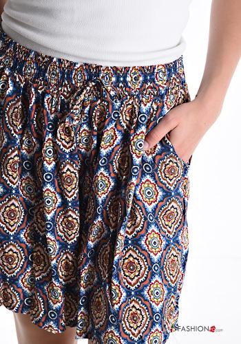 Pantaloncino Short Fantasia stampata con tasche con elastico - ph 4
