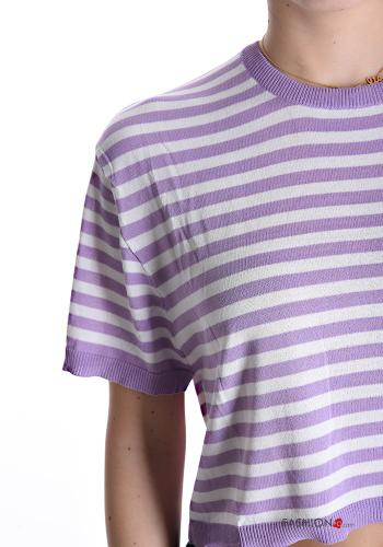Top maniche corte girocollo Fantasia righe - ph 4