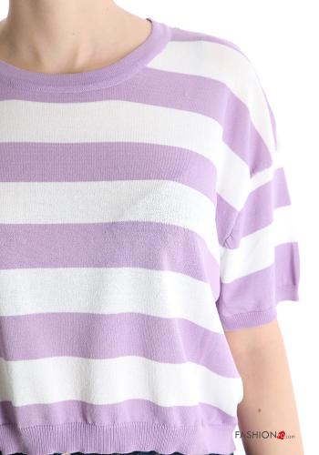 T-shirt maniche corte girocollo Fantasia righe - ph 4