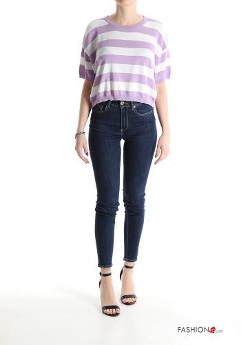 T-shirt maniche corte girocollo Fantasia righe - ph 5