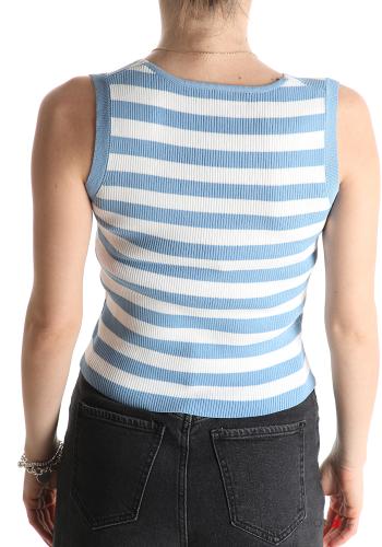Canotta costine girocollo Fantasia righe - ph 2