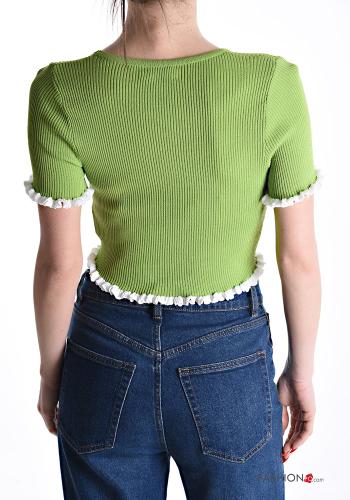 Top costine girocollo corto maniche corte - ph 2