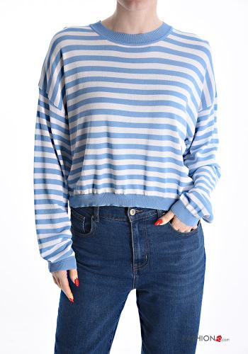 Maglietta a manica lunga girocollo Fantasia righe