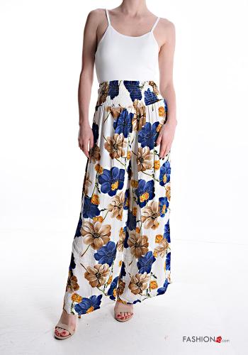 Pantalones acampanados wide leg Estampado Floral con elástico - ph 5