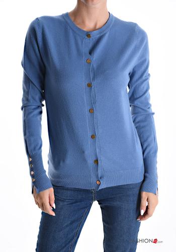 long sleeve crew neck Cardigan with buttons - ph 1