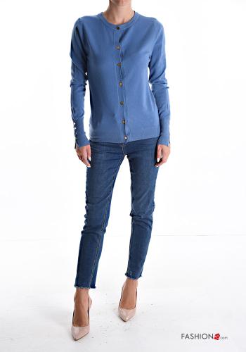 long sleeve crew neck Cardigan with buttons - ph 5