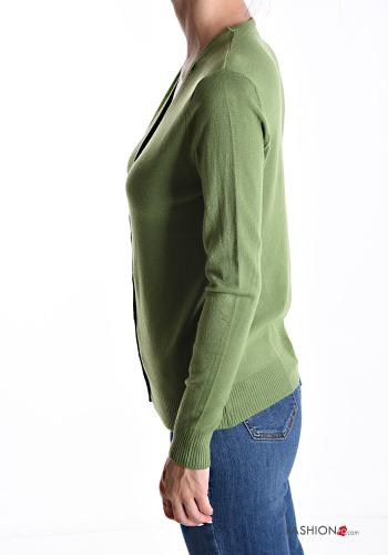 long sleeve Cardigan with buttons with v-neck - ph 3