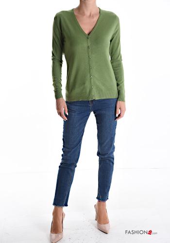 long sleeve Cardigan with buttons with v-neck - ph 5