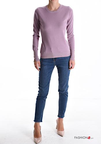 Maglione maniche lunghe girocollo con bottoni - ph 5