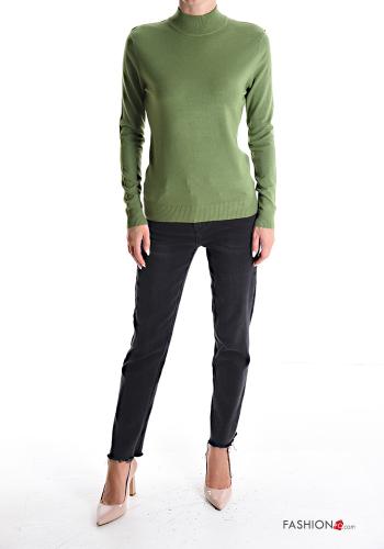lange ärmel Strickpullover Rollkragen- - ph 5