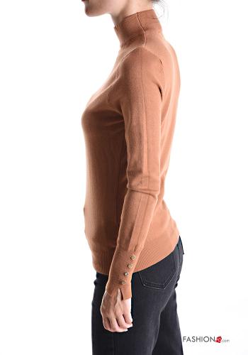 Rollkragenpullover mit Knöpfen - ph 3