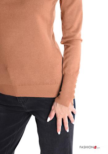 Rollkragenpullover mit Knöpfen - ph 4
