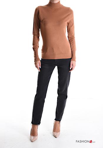 Rollkragenpullover mit Knöpfen - ph 5