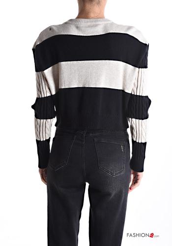 Striped long sleeve crew neck mini Sweater - ph 2