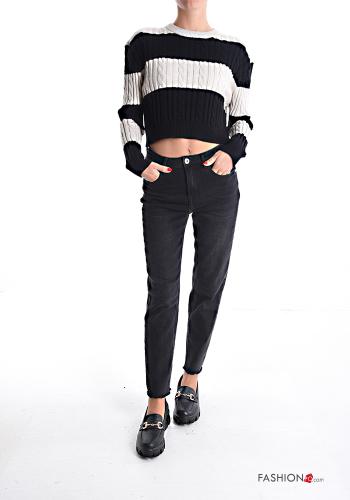 Striped long sleeve crew neck mini Sweater - ph 5