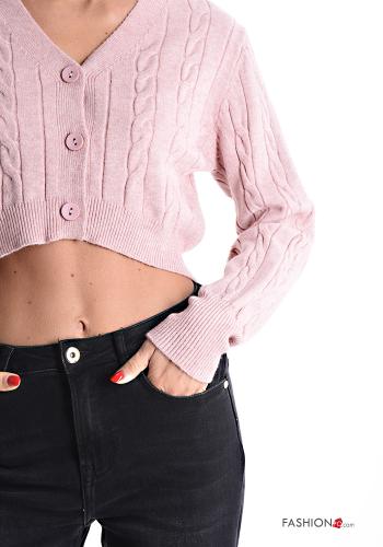 long sleeve mini Cardigan with buttons with v-neck - ph 4