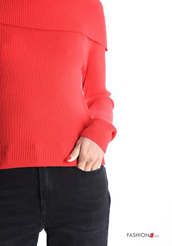 Ribbed long sleeve Cardigan bardot neckline - ph 4