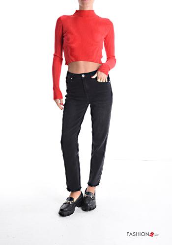 long sleeve crew neck mini Ribbed lurex Sweater Rollneck - ph 5