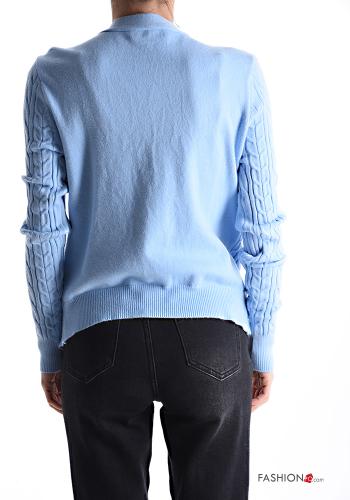 Cardigan with buttons with rhinestones with v-neck - ph 2