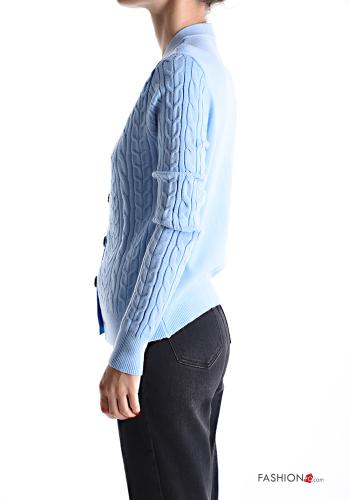 Cardigan with buttons with rhinestones with v-neck - ph 3
