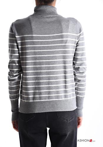 Striped long sleeve Rollneck with buttons - ph 2