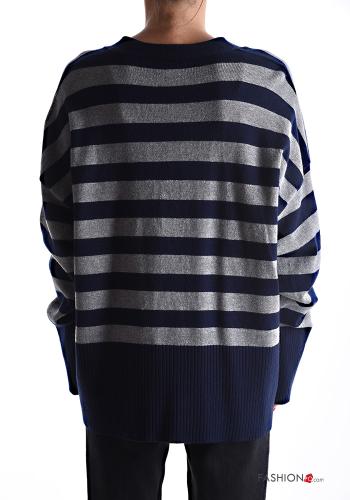 Striped long sleeve Cardigan with buttons with v-neck - ph 2
