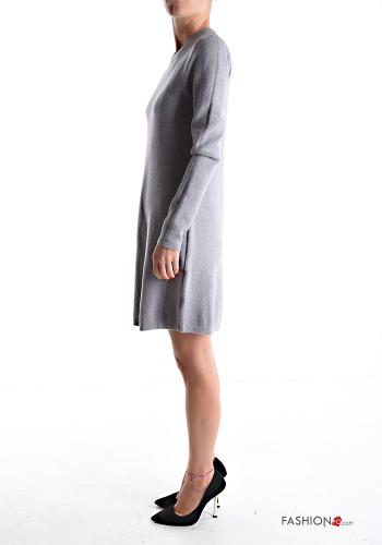 long sleeve crew neck mini Dress - ph 3