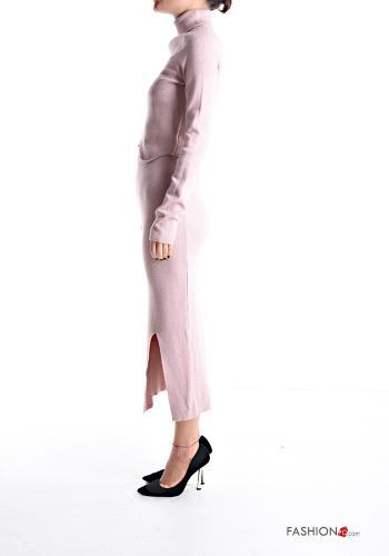 long sleeve Co-ord with elastic with split Rollneck - ph 3