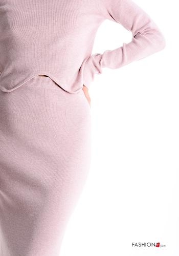 long sleeve Co-ord with elastic with split Rollneck - ph 4