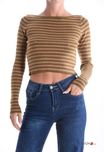 Maglione corto Fantasia righe - ph 1