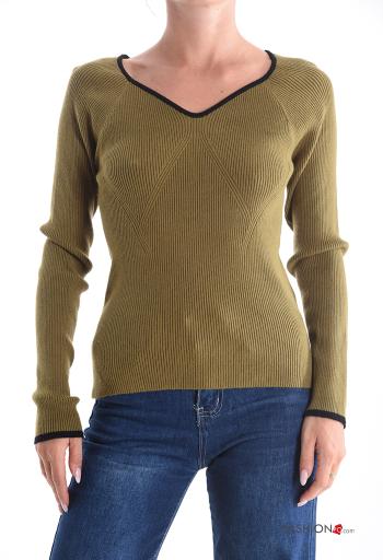 Strickpullover mit V-Ausschnitt