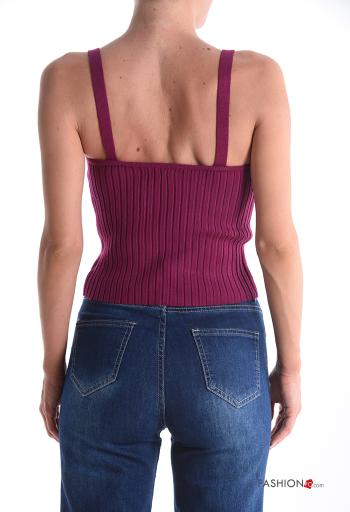 Top costine scollato sulla schiena corto senza maniche - ph 2
