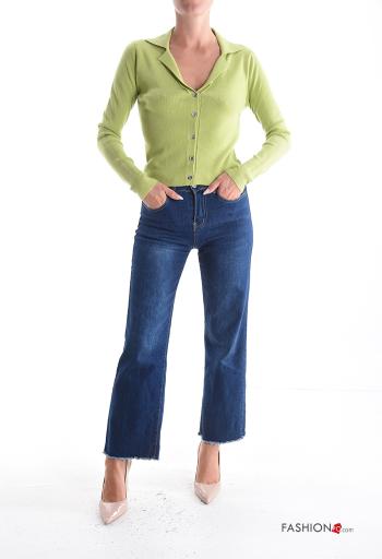 long sleeve with collar Cardigan with buttons with v-neck - ph 5
