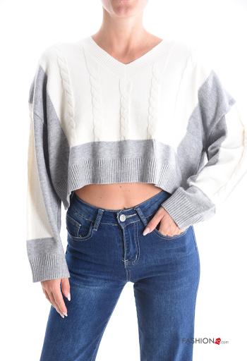 Pull à col en V