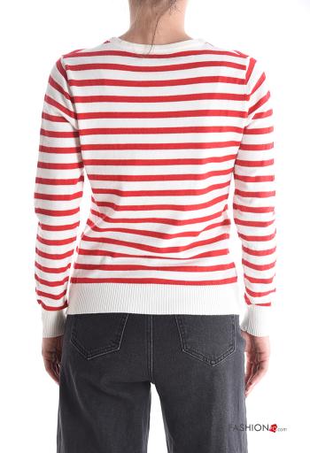 Streifenmuster Lurex Strickpullover - ph 2